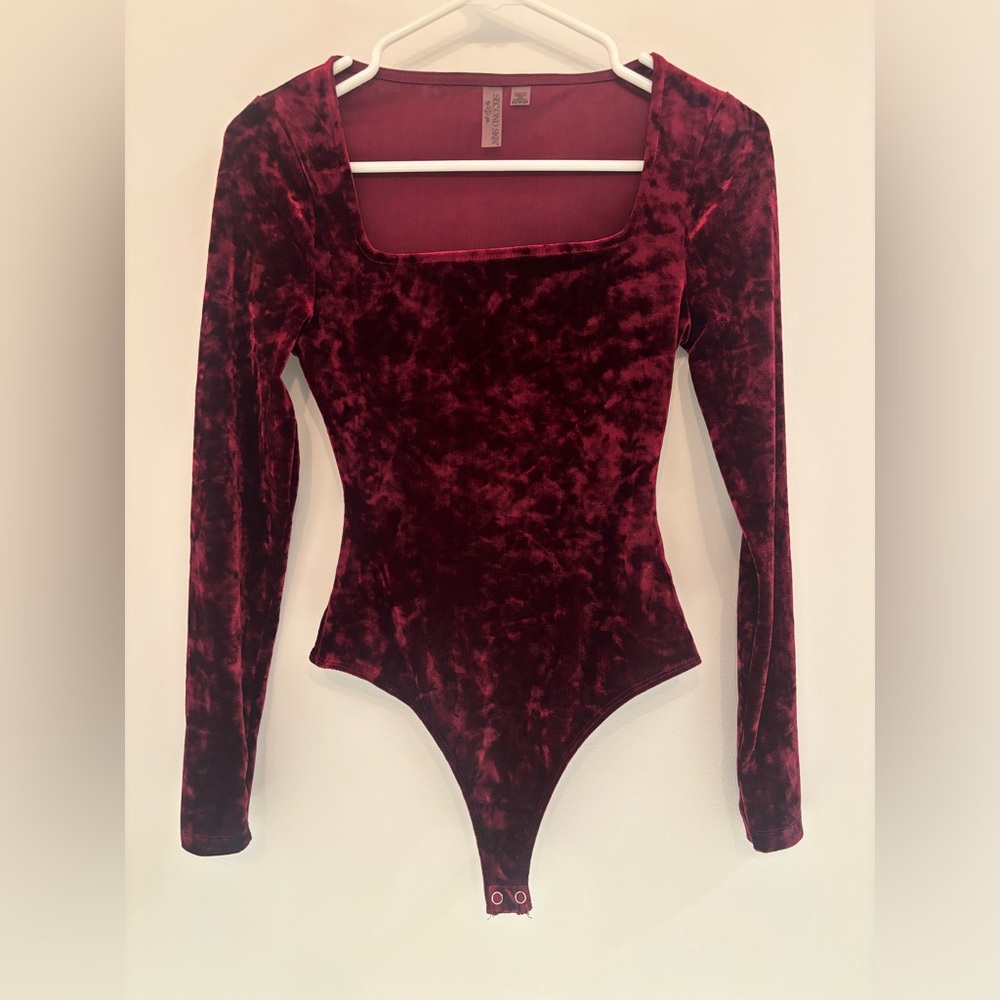 Second Skin Velvet Bodysuit